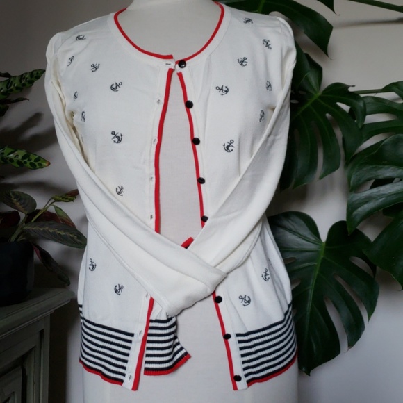 NWT ModCloth Nautical Cardigan - Picture 2 of 7